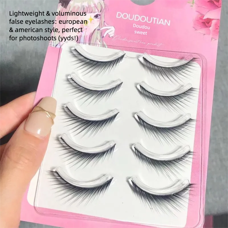 Doudou Dolce Stile di Pesca Stile Antico Inclinato E Inclinato Dritto Stelo Nero di Alta Qualità Intero Ciglia Fox-eye Bellezza