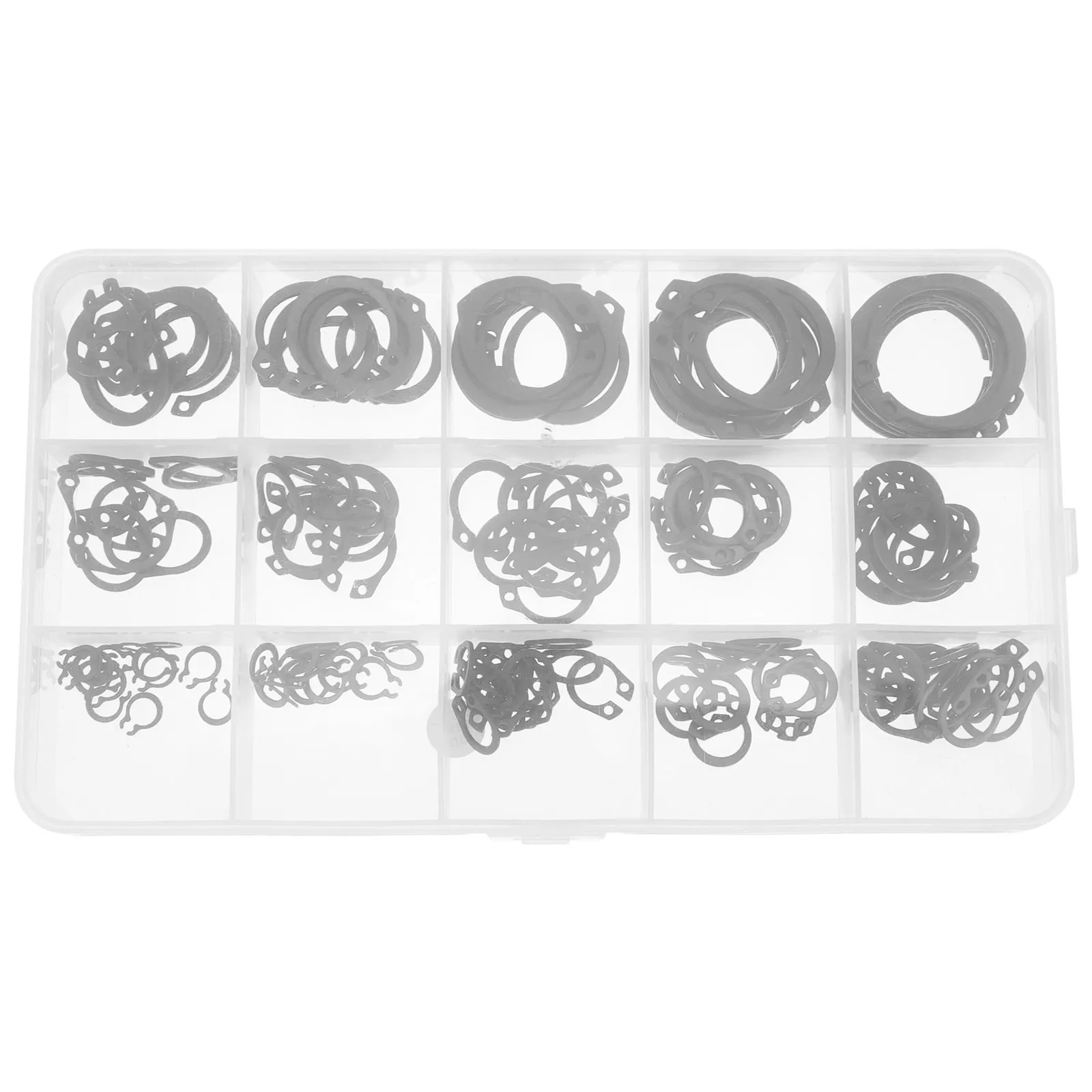 175Pcs Shaft Snap Ring Steel External Circlip Retaining Clamp for Bearings Gears Pulley Repair Assortment Shaft Snap Ring