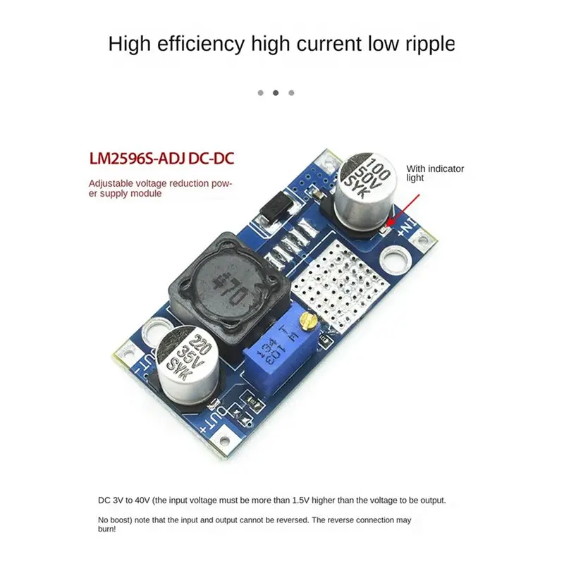 【NEWLY】4 Pcs LM2596S-ADJ 3-40V DC-DC Adjustable Step-Down Voltage Regulator Powers Module Board 3A Buck Converter Blue-Black