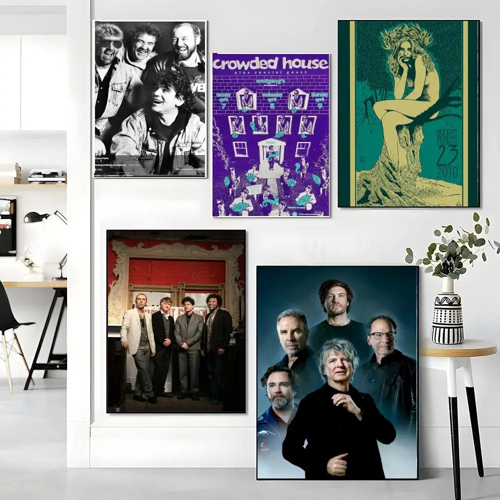 band C-Crowded House-E Painting Calligraphy Artwork for Living Room Bedroom Office Home Decor