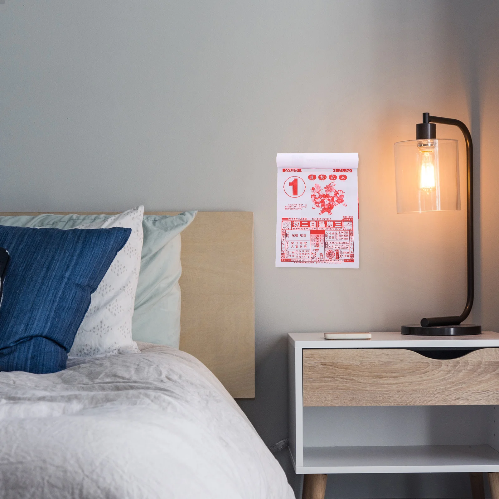 Chinês diário rasgar 2025 ano da cobra tradicional data lunar planejador pendurado na parede feng shui calendário mesa