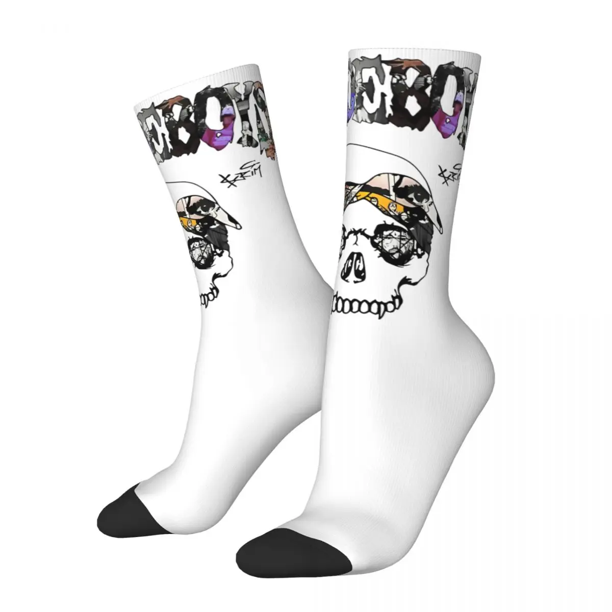 Suicideboys Hip Hop Band Accessories Crew Socks Flexible Grey Day Tour 2024 High Quality Crew Socks Soft for Mens Gift Idea