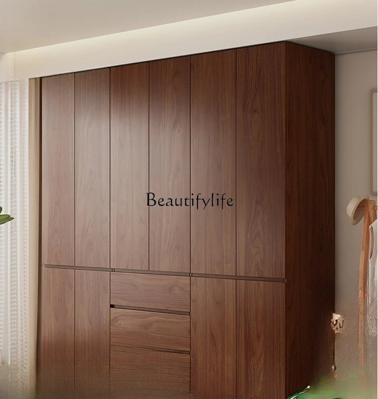 

All solid wood oak ENF grade custom wardrobe split walnut color