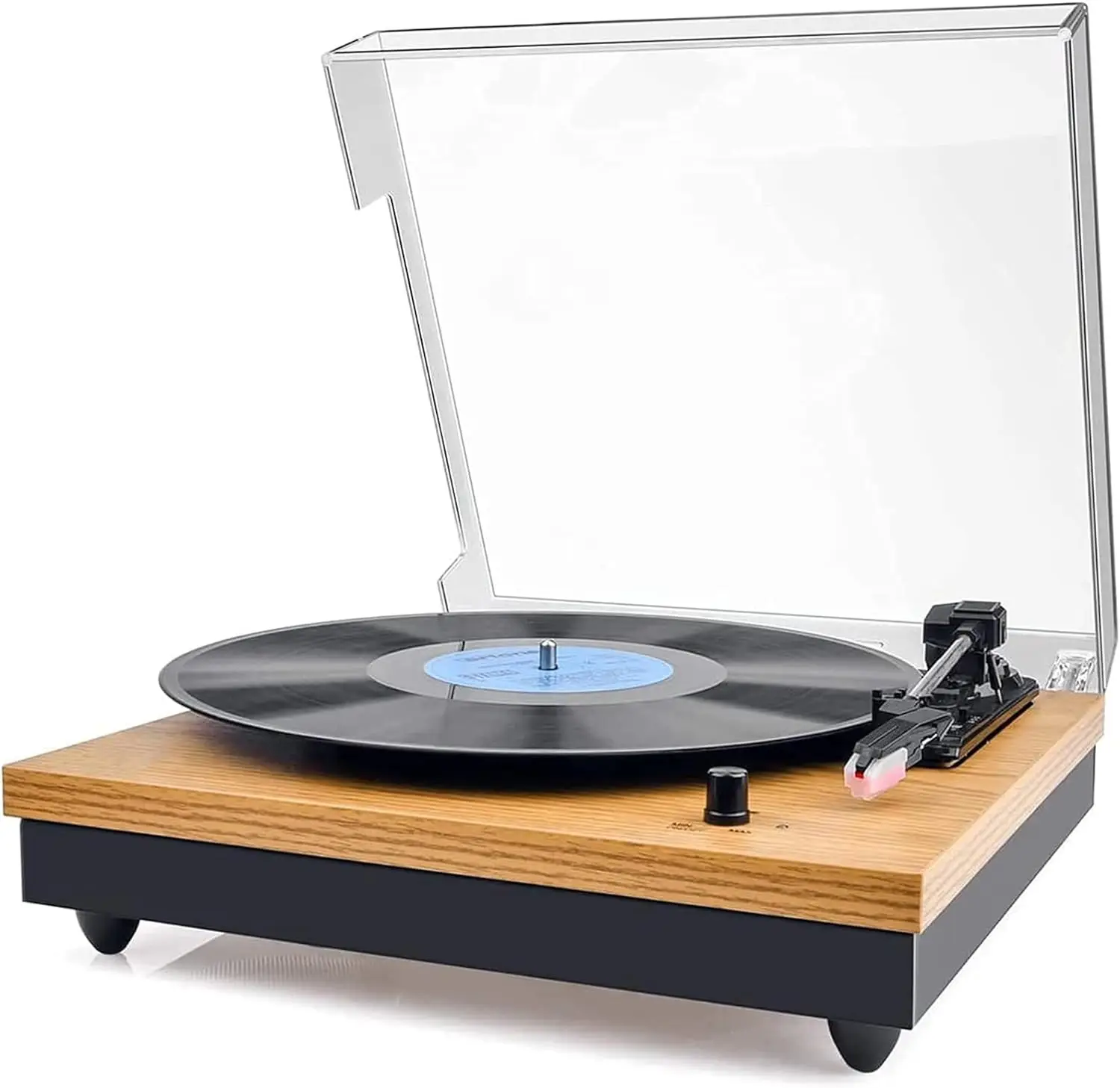 

Portable LP Vinyl Player Vintage Turntable 3-Speed Bluetooth Record Player with Speaker