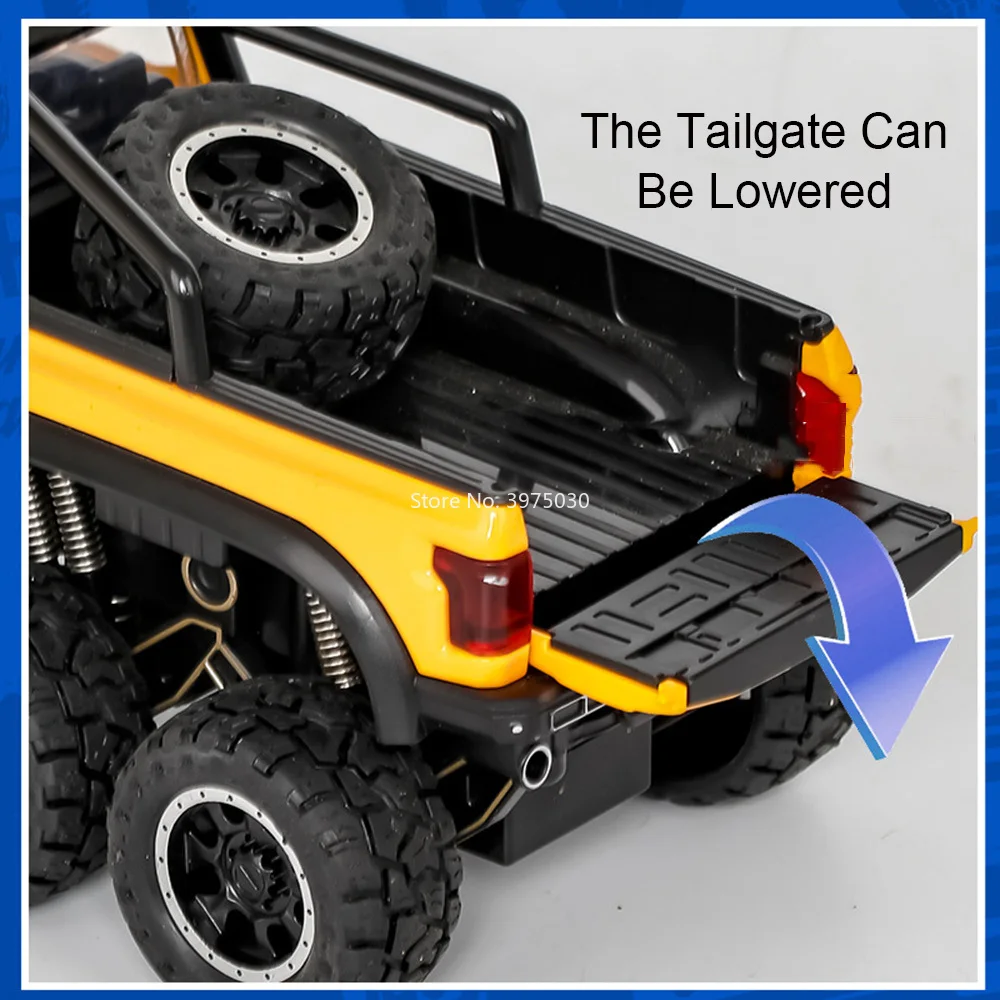 1:28 F150 6x6 ของเล่นโลหะผสมรถยนต์Diecastรุ่น 6 ประตูเปิดOff-Roadล้อดึงกลับMiniatureยานพาหนะสําหรับชายวันเกิด...