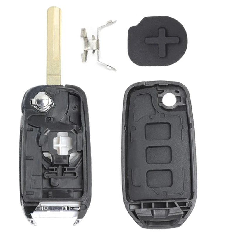 KEYECU 3 Buttons Case for Renault Megane III Kadjar Captur Symbol Twingo Sandero for Dacia Duster Auto Flip Remote Key Shell Fob