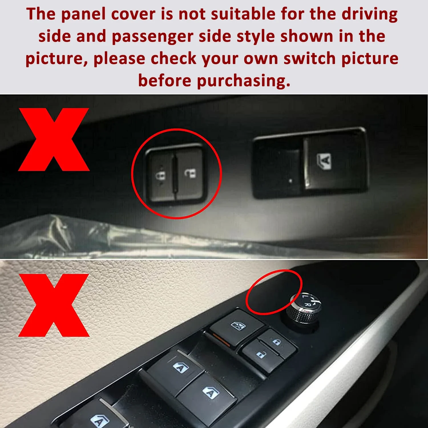 4pcs/Set Sporty Red ABS Interior Window Lift Switch Button Panel Cover Molding Trims Decoration For Toyota Camry XV70 2018-2026