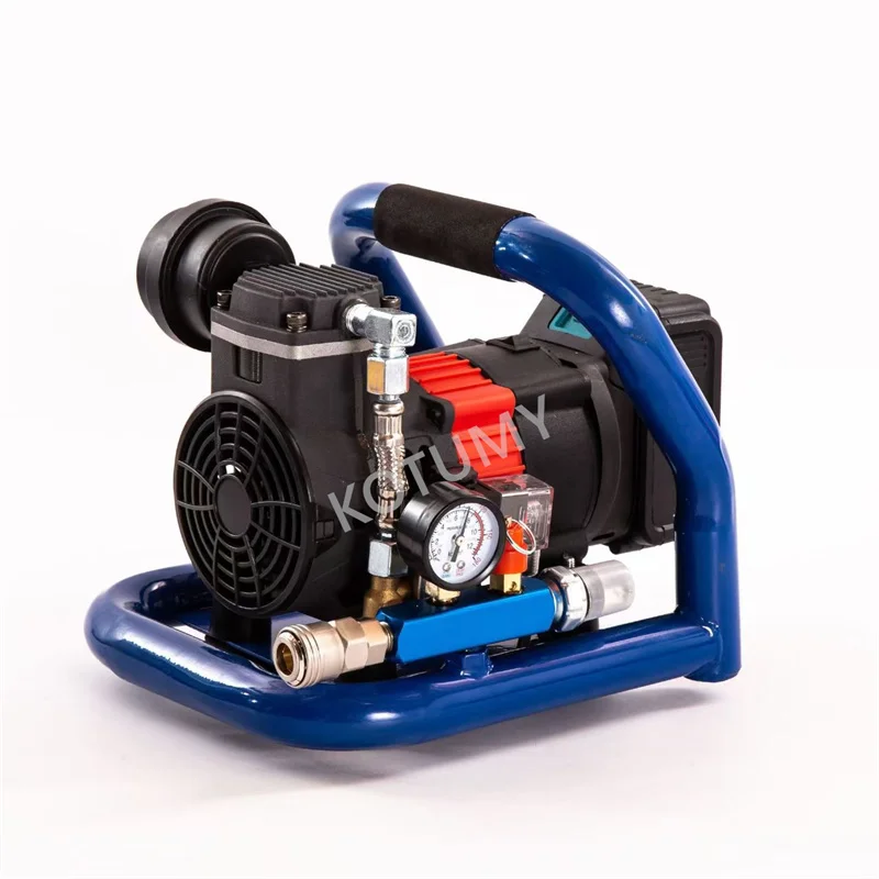 ضاغط هواء قابل لإعادة الشحن، منفاخ إطارات السيارة/الدراجة، مضخة كهربائية لاسلكية، تتضمن البطارية والشاحن #3