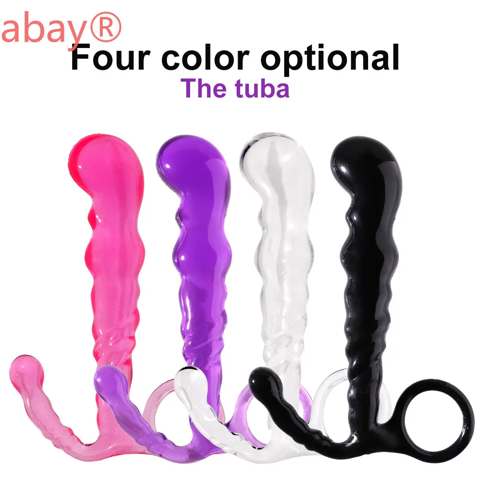 SNAILAGE Pull bead enchufe para patio trasero tamaño Unisex tapón anal suave color cristal transparente