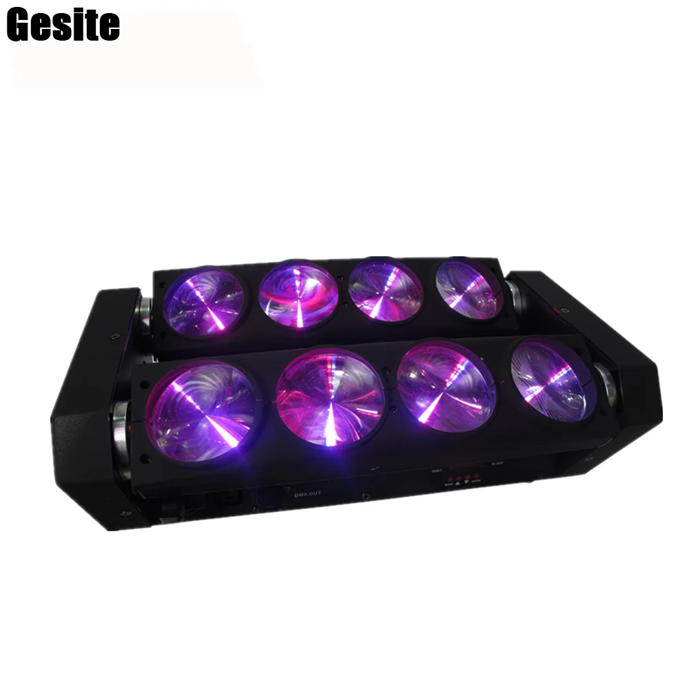 

6pcs/lot Lyre Beam Moving Head Led Spider Light 8X12W 4In1 RGBW DMX Lights DJ Arrival Sound Party Disco Lighting