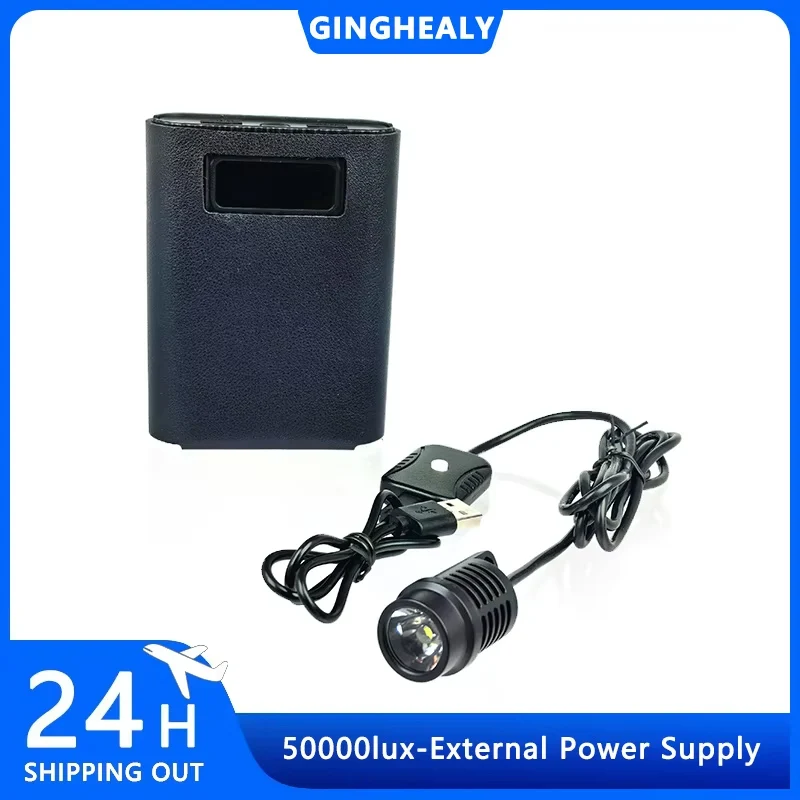 lampe-frontale-led-ginghealy-3w-5w-a-clipser-reglable-haute-luminosite-spot-focalise-loupe-interface-usb-avec-12-heures-d'autonomie