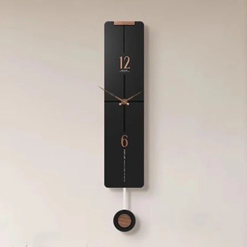 Wooden Wall Clocks Modern Wall Clock Minimalist Clock Living Room Decoration Unique Watch Pendulum Silent Home and Decoration