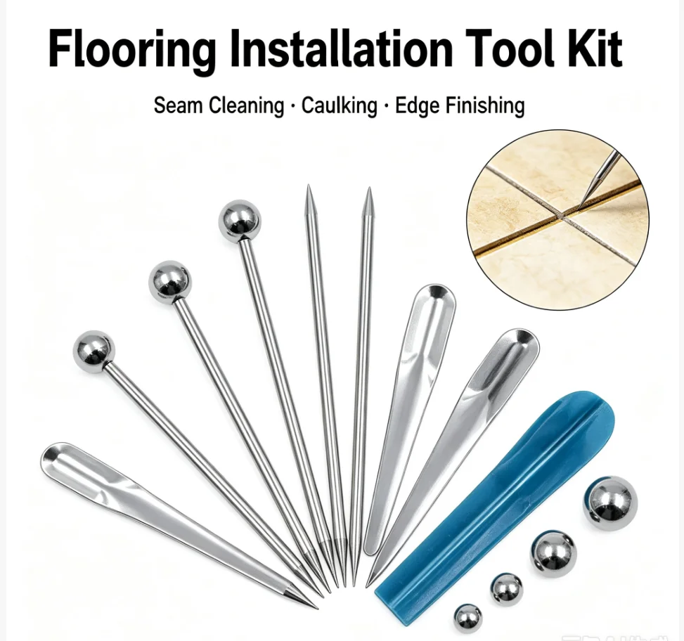 5 in 1 Grout Removal Tool Set Ceramic Tile Gap Repair Beauty Seam Press Ball Stick Floor Wall Corner Scraper Knife