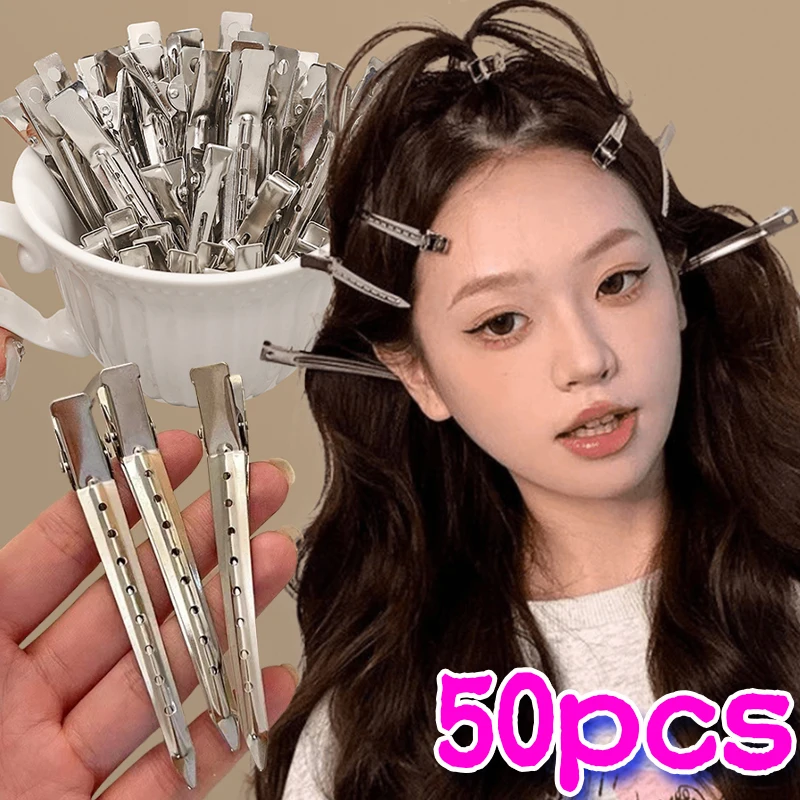 Woman Hair Care Clips Metal Steel Hairdressing Sectioning Clip Clamps Barber Hair Cut Use Styling Tools Hair Root Fluffy Hairpin