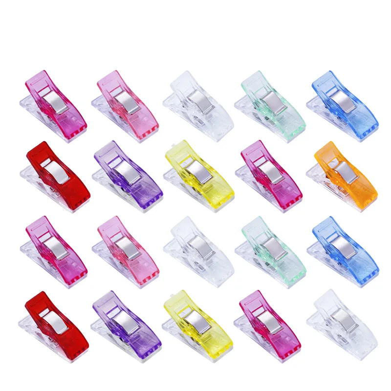 20PCS Multipurpose Sewing Clips Colorful Clips Plastic Craft Crocheting Knitting Safety Clips Assorted Color Binding Clips Paper