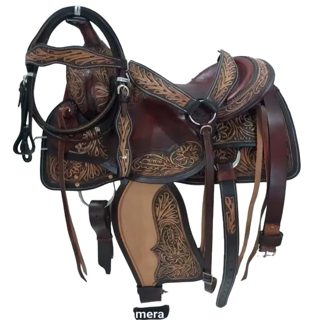 Handmade Premium Quality Leather Western Barrel Racing Horse Saddle Trail Custom Size Design Color With All Accessories Included