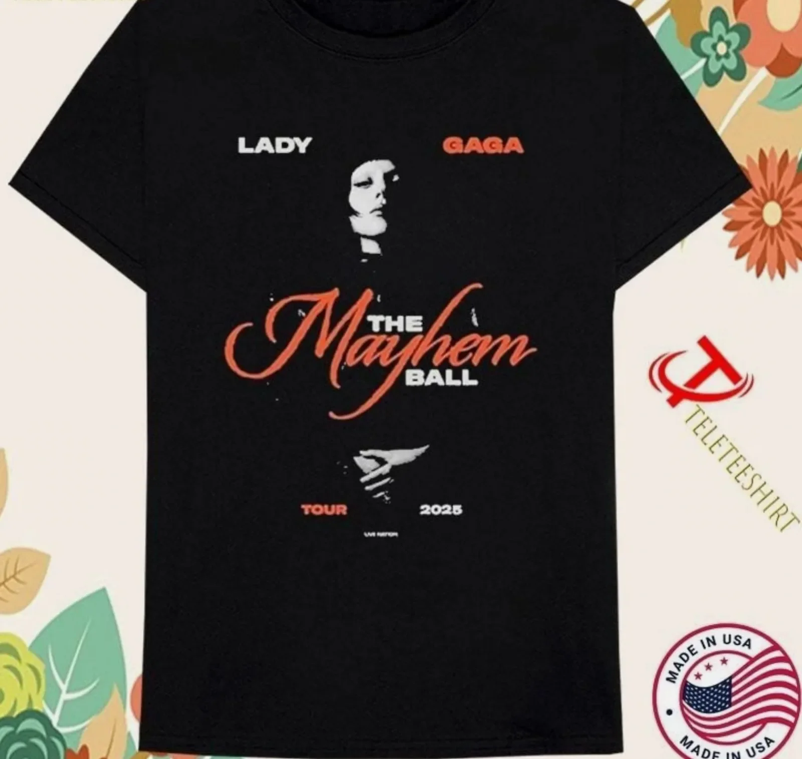 Lady Gaga The Mayhem Ball Tour 2025 Dates List T-Shirt