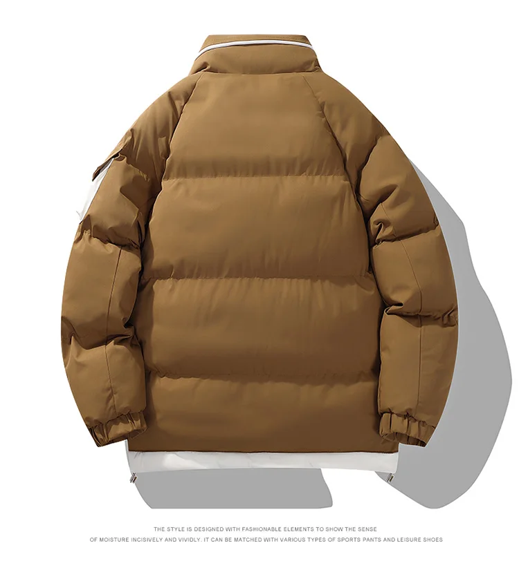 2026 winter casual down cotton jacket Men's short cotton coat trendy solid color thicken warm women's coat youth winter jacket