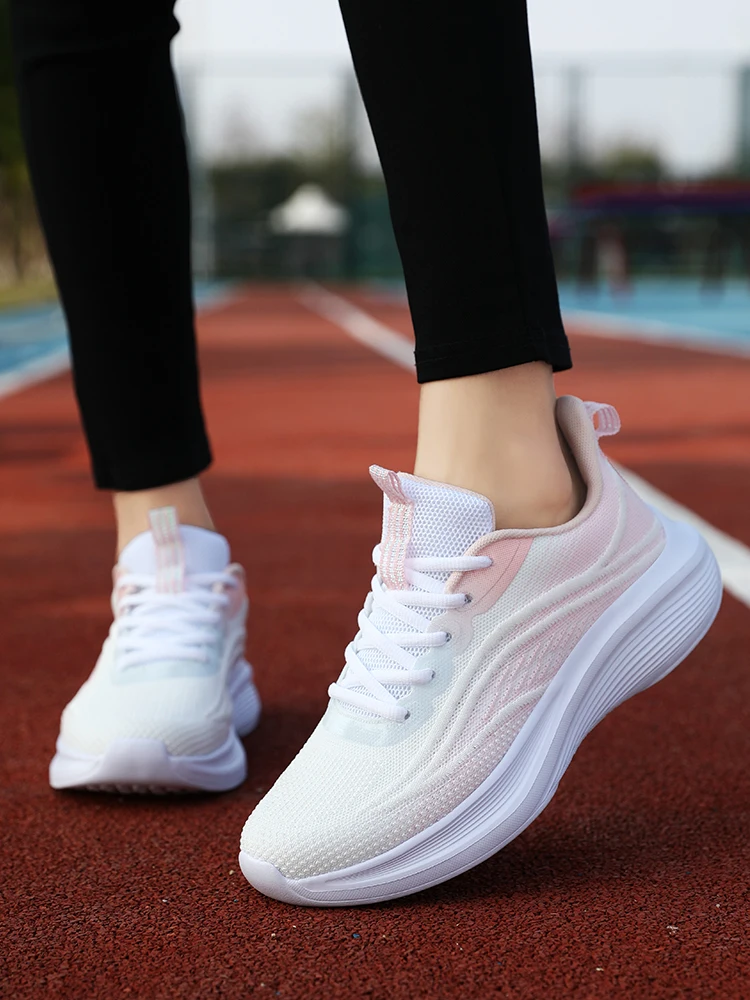 Unisex Casual Shoes Breathable Mesh Black Sneakers Woman Soft Comfortable Tennis Women Lightweight Sports 2023 Spring Autumn New