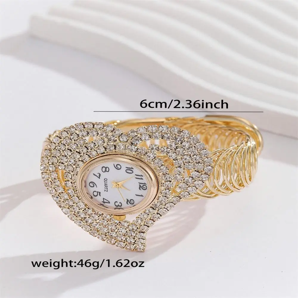 Женские часы-браслет с кристаллами для девочек - круглый аналоговый кварцевый циферблат, вневременная элегантность для любого случая