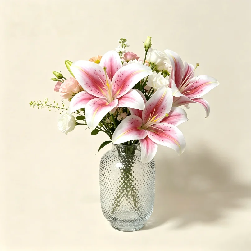 

3D Lily Wedding Wedding Fake Flower Simulation Floral Arrangement, Joyful Wedding Flower Arrangement Decoration