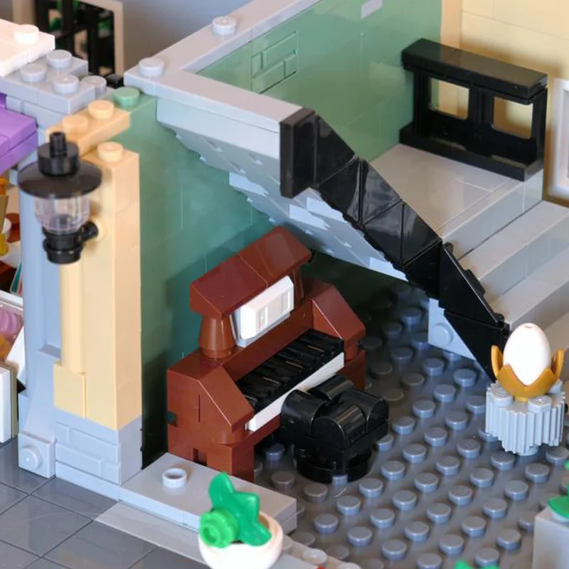 2640pcs MOC Hotel En Ijs Salon Gemodulared Model Bouwstenen Idee Kerstcadeaus Onderwijs Baksteen Kinderen Speelgoed Verjaardag