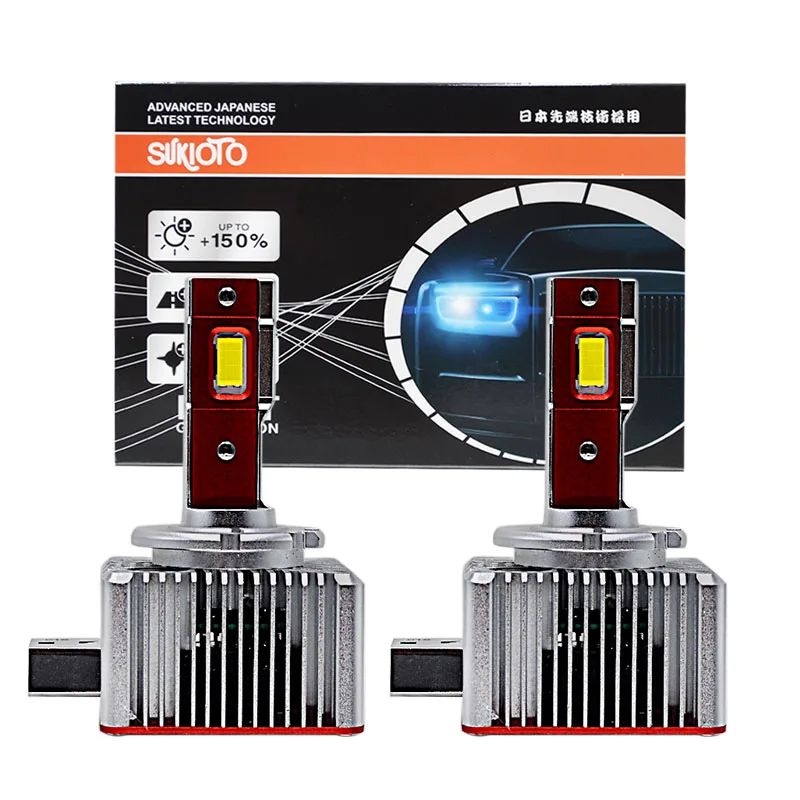 

SUKIOTO Япония Подлинная D1S D3S светодиодный фара Canbus лампа 70 Вт 6000 лм K супер яркая турбо автомобильная лампа для мотоцикла