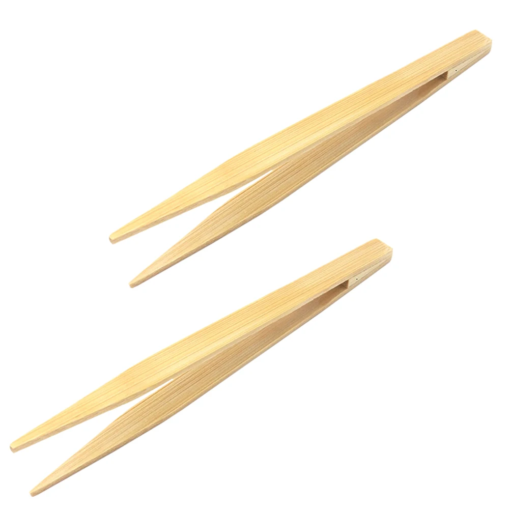 

2pcs Feeding Clip For Reptiles Anti-Static Non-Skid Pet Wood Tweezer Litter Cleaning Tool Bamboo Pet Supply Reptiles Accessory