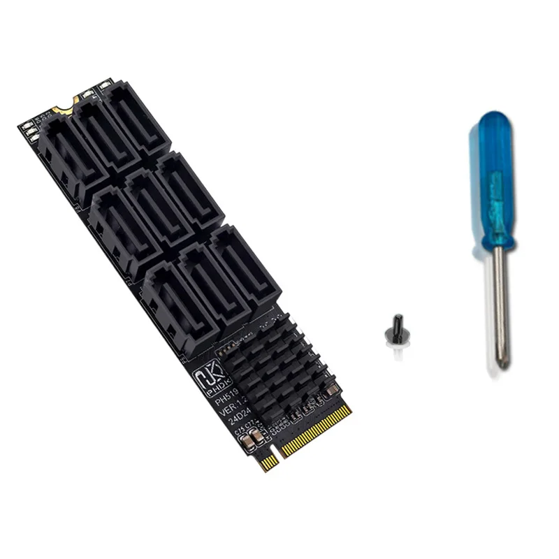 جديد M.2 NVME إلى 9 منافذ SATA 3.0 توسيع بطاقة الناهض محول SATA3.0 6Gbps تحكم مع مؤشر LED حجم 2280 للكمبيوتر المكتبي