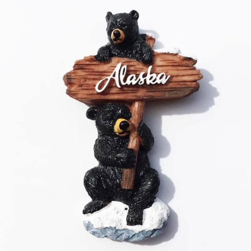 United States Alaska Travelling Souvenirs Fridge Magnets Home Decoration Wedding Birthday Children Gifts America Fridge Stickers