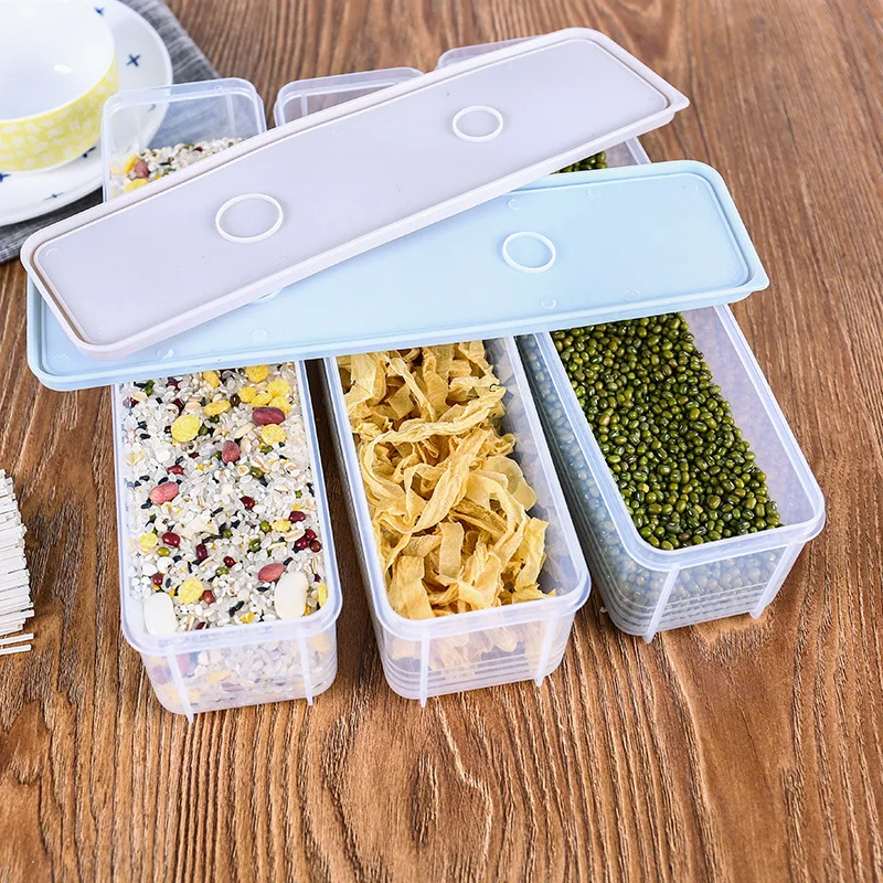 Noodle Storage Box Kitchen Dry Food Spaghetti Container Home Cereal Preservation Storage Box with Cover Refrigerator Storage Box