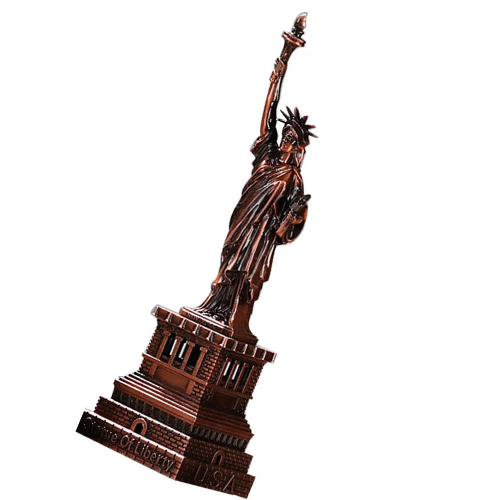 Gift Statue of Liberty Office Vintage Decor 4th July Patriotic Metal Goddess Tabletop