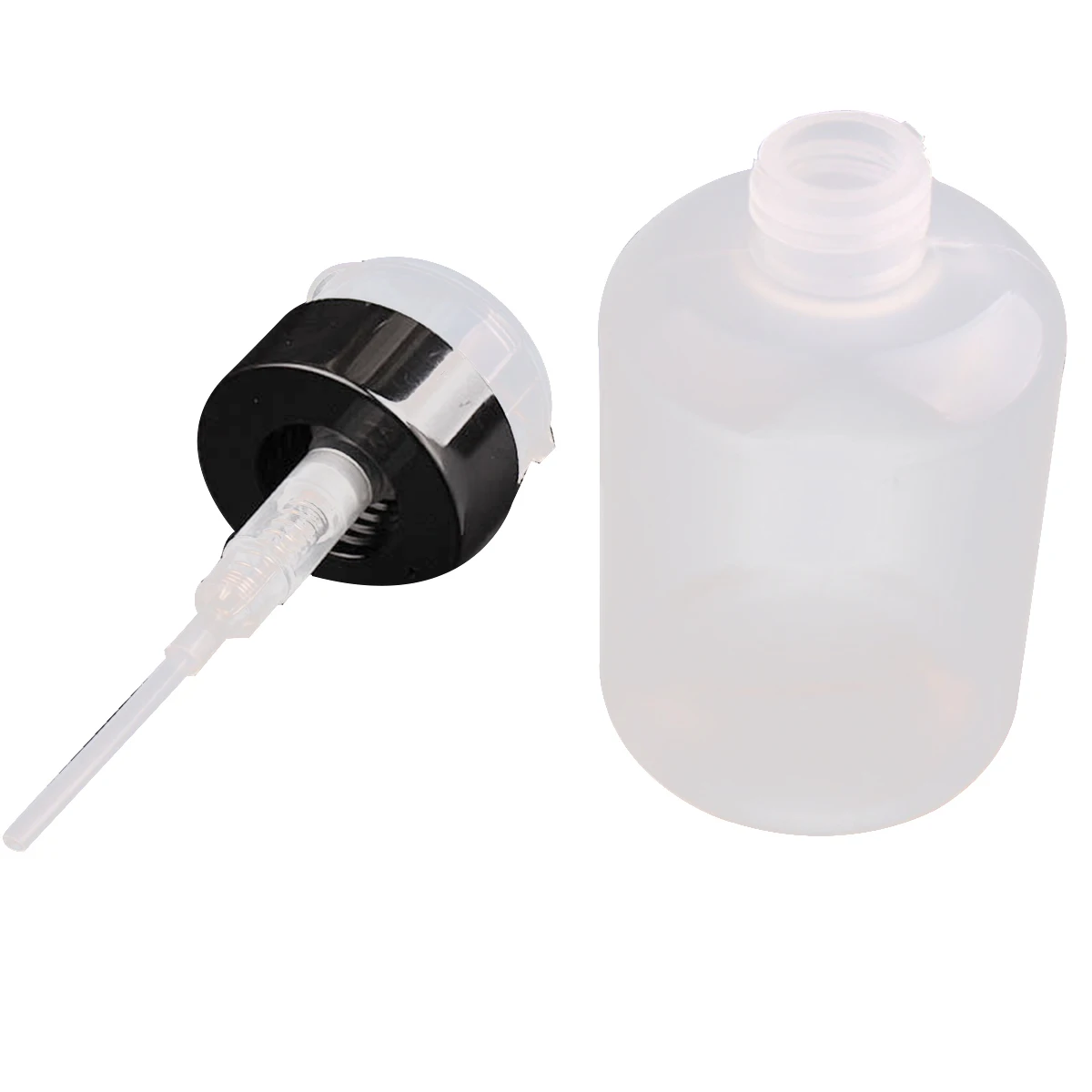 

220ml Press Bottle Black Pumping Lockable Design Liquid Storage Nail Polish Remover Subpackage Toner Methacrylate Glue Nail