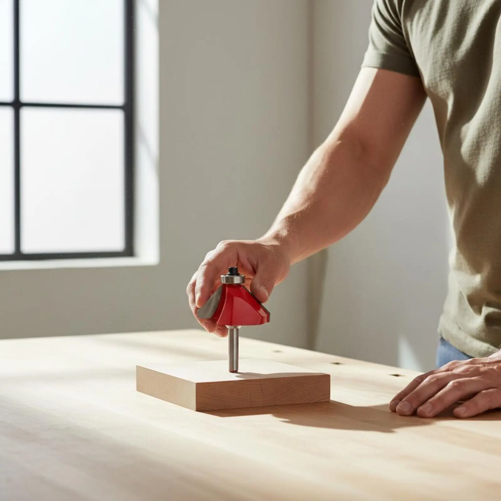 

45 ° Угловая фреза для снятия фаски профессионального класса, хвостовик 1/4 дюйма, аксессуар для электроинструмента, высокочастотная пайка