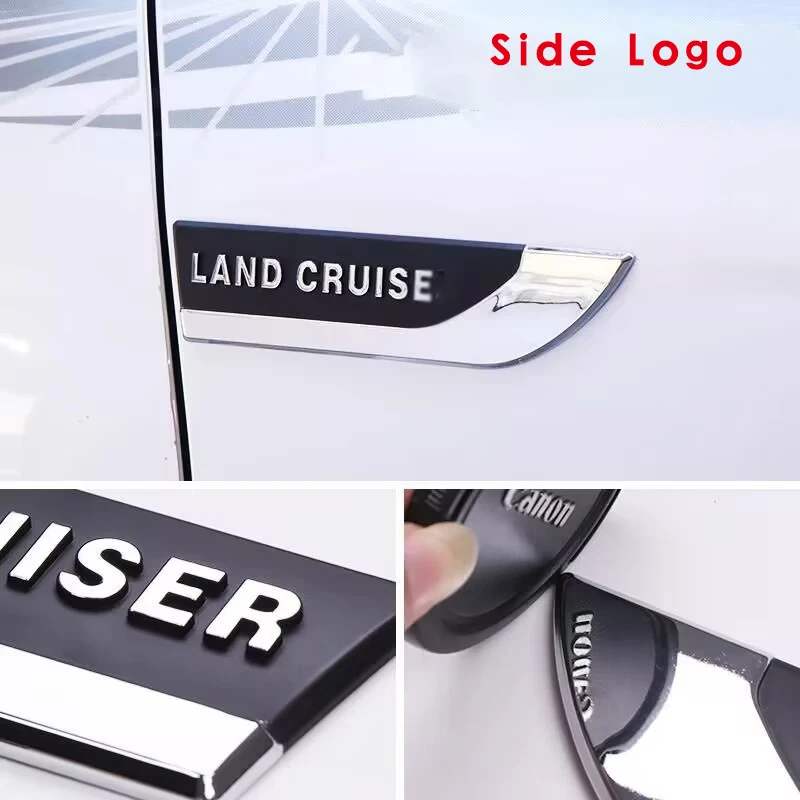 

2PCS For Toyota Land Cruiser 200 For Prado 150 FJ150 FJ120 2003-2021 ABS Side Fender Logo Decal Sticker