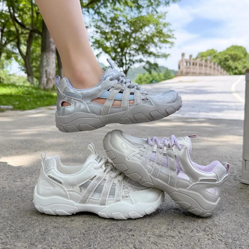 

Women's Height-Increasing Hollow Sandals Dad Shoes 2025 Spring New Sports Shoes Casual Shoes German Training Shoes