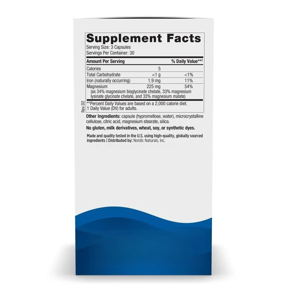 Magnesium complex capsules, support muscle, sleep and cardiovascular health, relieve fatigue, promote metabolism