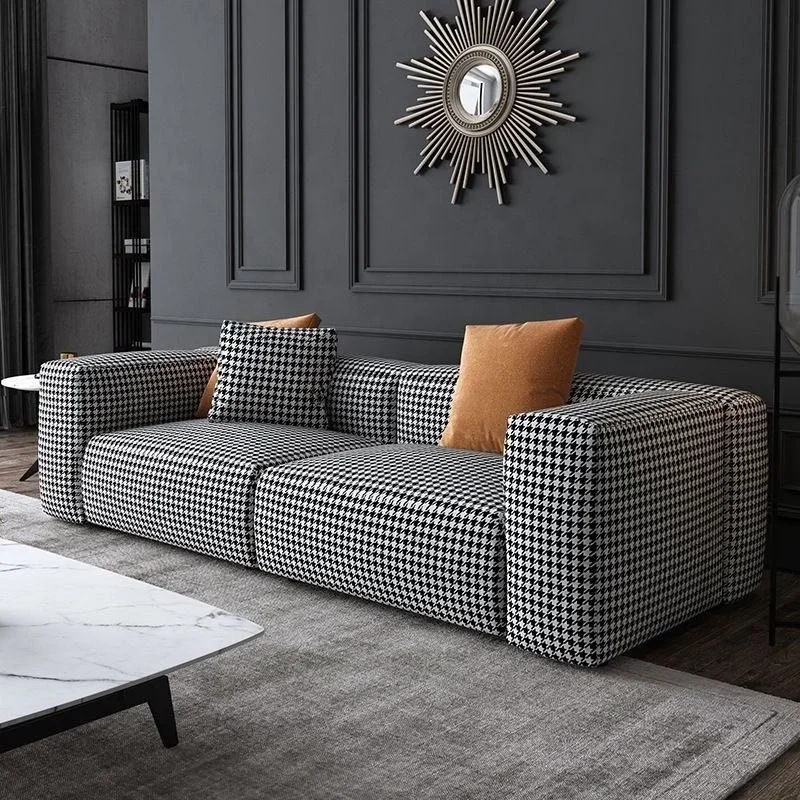 l # Light luxury Nordic minimalist design sofa combination living room small apartment three pieces of Italian minimalist furnit