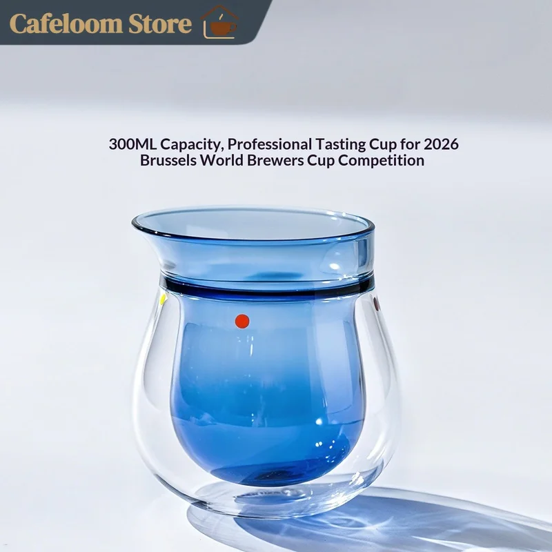 YEARN TOUR Double Wall High Borosilicate Glass Coffee Cup Handmade Ins Style Espresso Tasting Mug For Coffee Competition Sensory