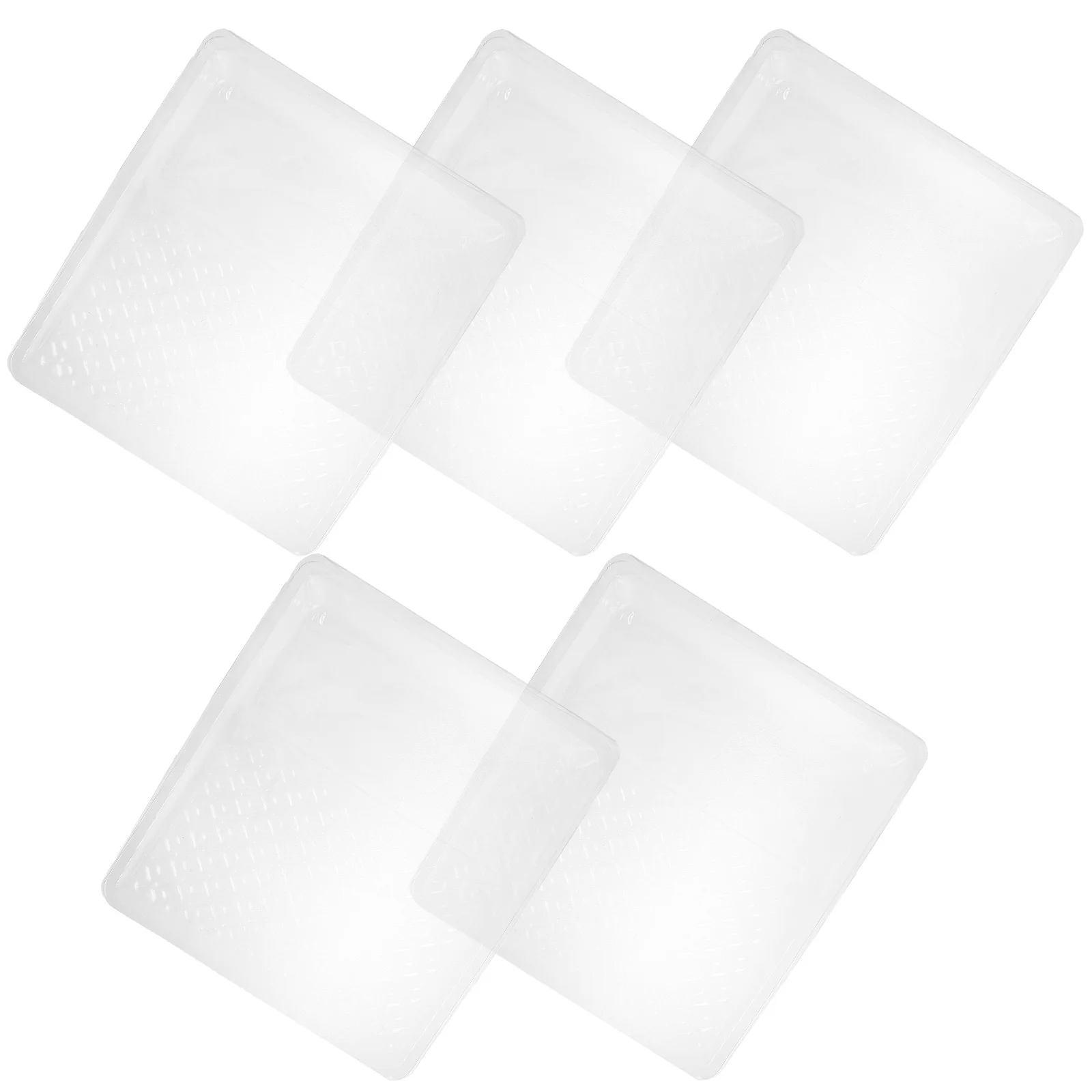 5 قطعة بطانات صينية الطلاء من البلاستيك الشفاف لسهولة الطلاء لا حاجة للتنظيف لوازم الطلاء القابل للتصرف بطانات صينية الطلاء