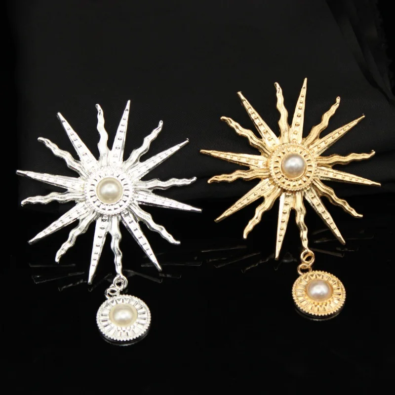 Gold And Silver Dual Color Pearl Alloy Pendant Jewelry Diy Wedding Clothing Bow Jewelry Decoration Accessories