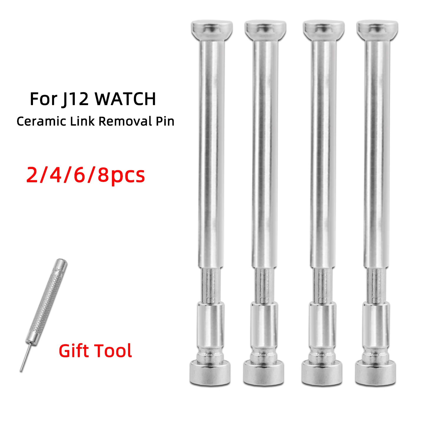 Wholesale 6/8 pcs 13/17mm Bracelet Screws WatchBand Pin for CHANEL J12 Ceramic Strap Screw Cap Link Bar Ceramic Link Removal pin