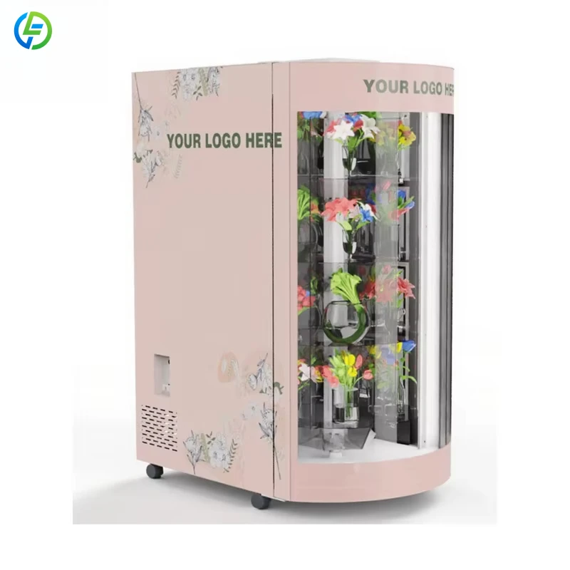 Customized 24/7 Fresh Flower Vending Machine with Refrigerator & Cashless Payment