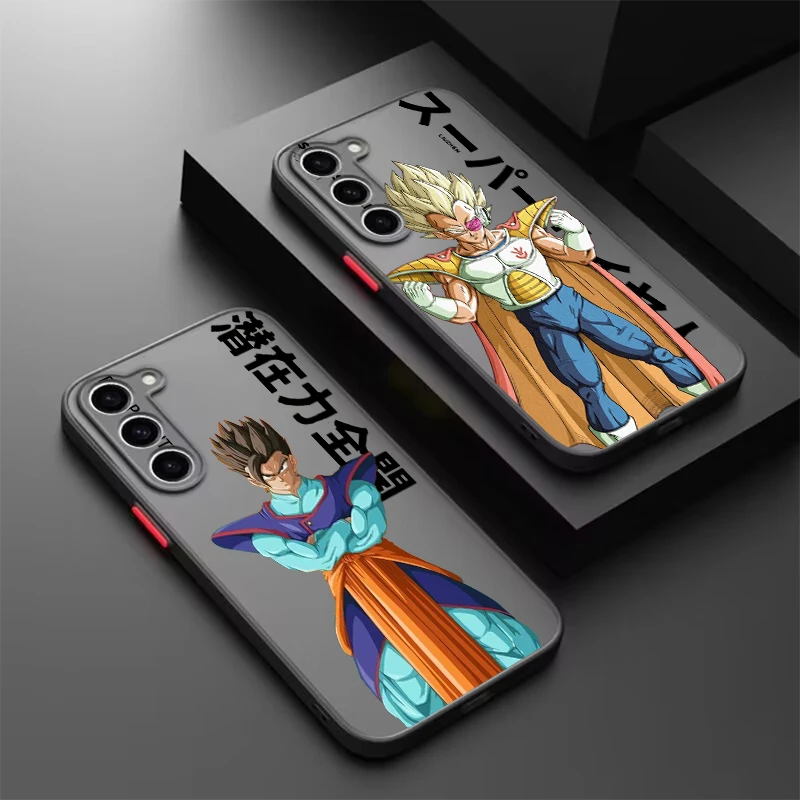 D-Dragon Ball Goku Broli Frosted Translucent For Samsung Note 20 A35 A03 A54 A35 A22 A34 A14 A24 A04 A55 5G Cover Phone Case