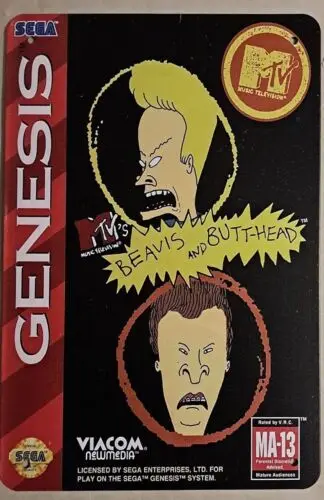 Beavis and Butt-Head metal hanging wall sign