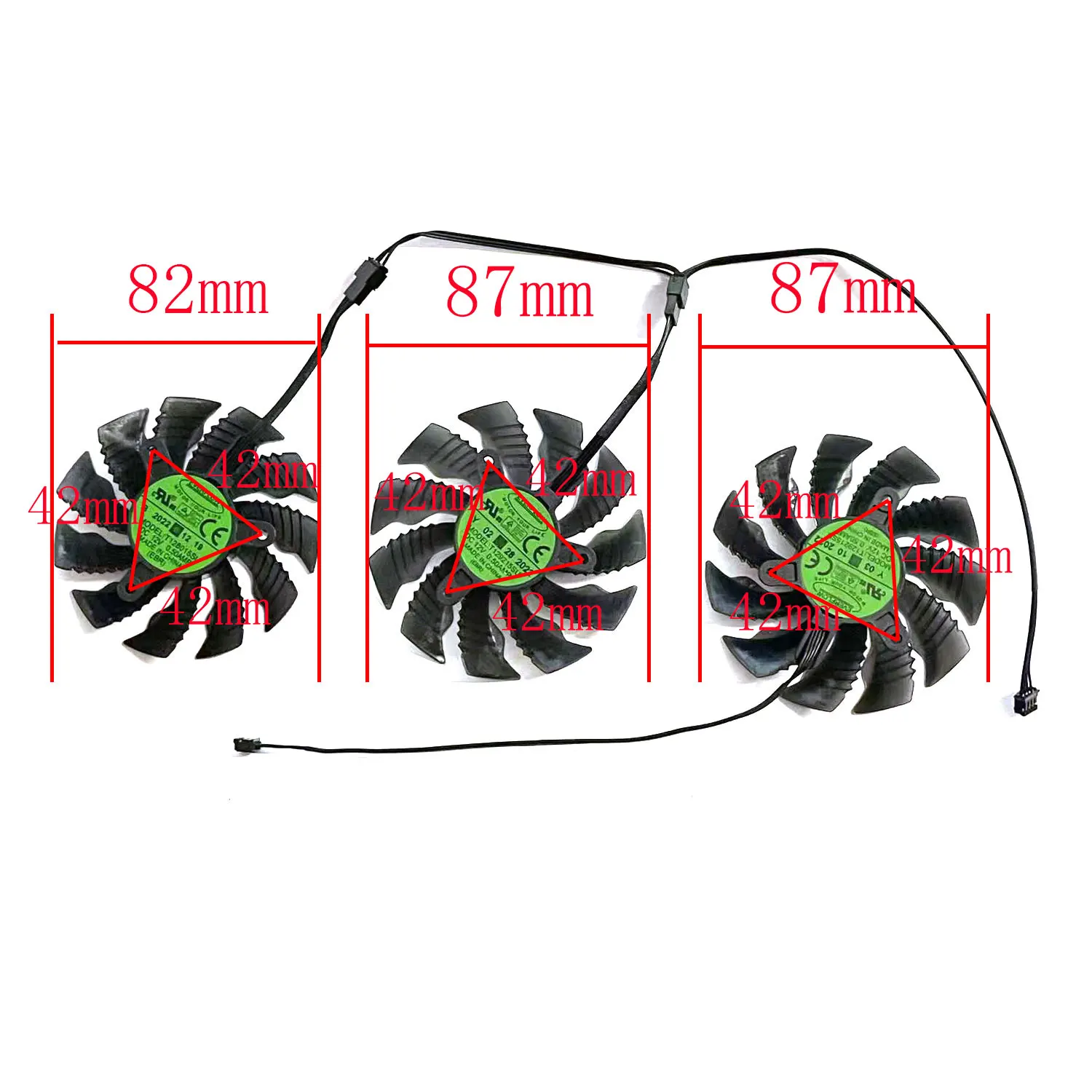 Ventilateur GPU pour Gigabyte RTX 3090 GAMING 3090 Ti EAGLE, carte graphique de jeu, 82mm, T128015SU, 87mm, T12921SU, 4 broches, 3080