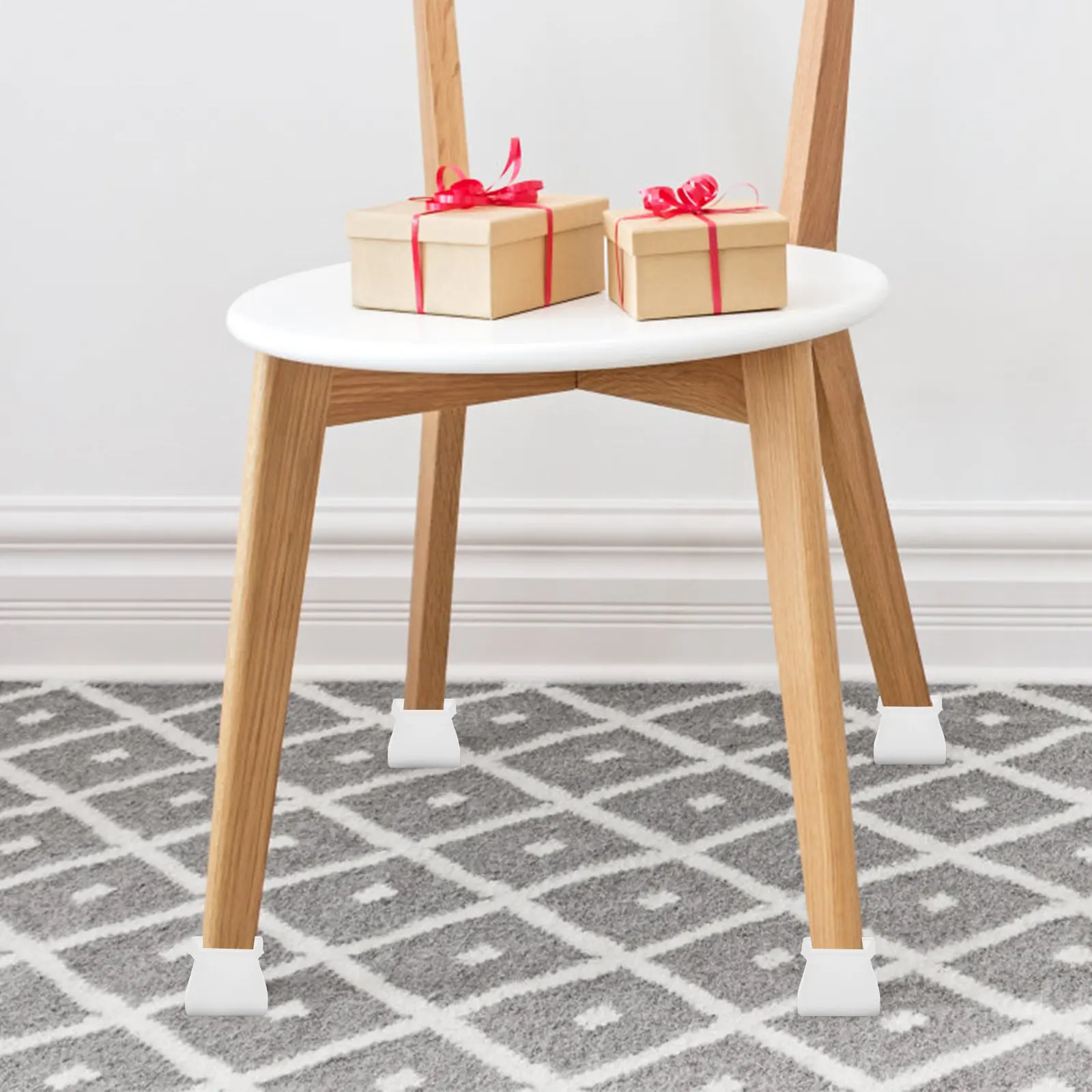 10Pcs Furniture Leg Protectors Silicone Chair Feet Pads Antislip Thickened Floor Covers for Hardwood Wood Floors Office Home