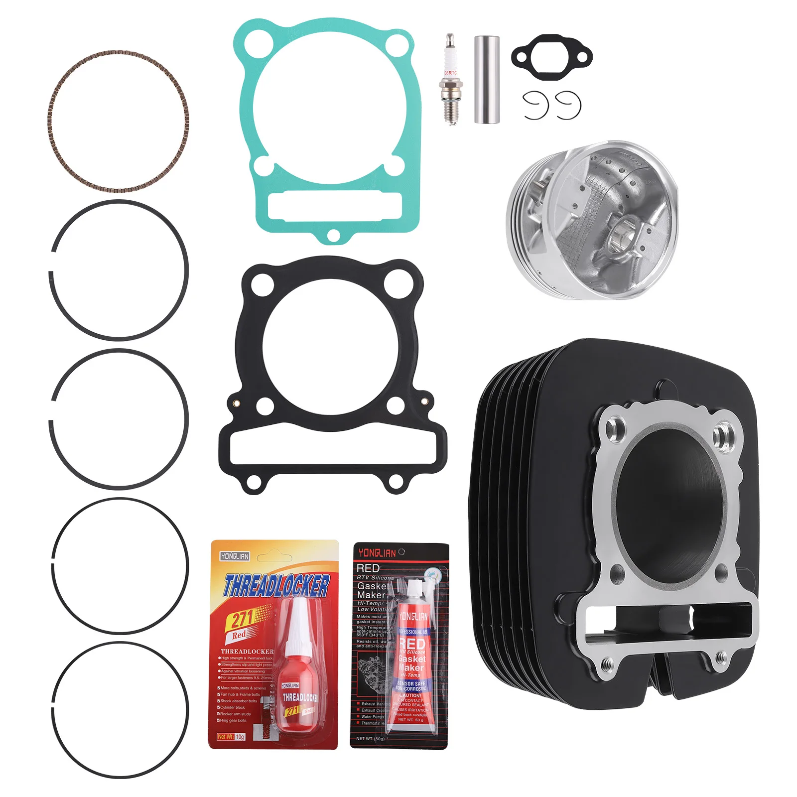 Cylinder Piston Gasket Top End Rebuild Kit For Yamaha Warrior 350 YFM350 1987-2004