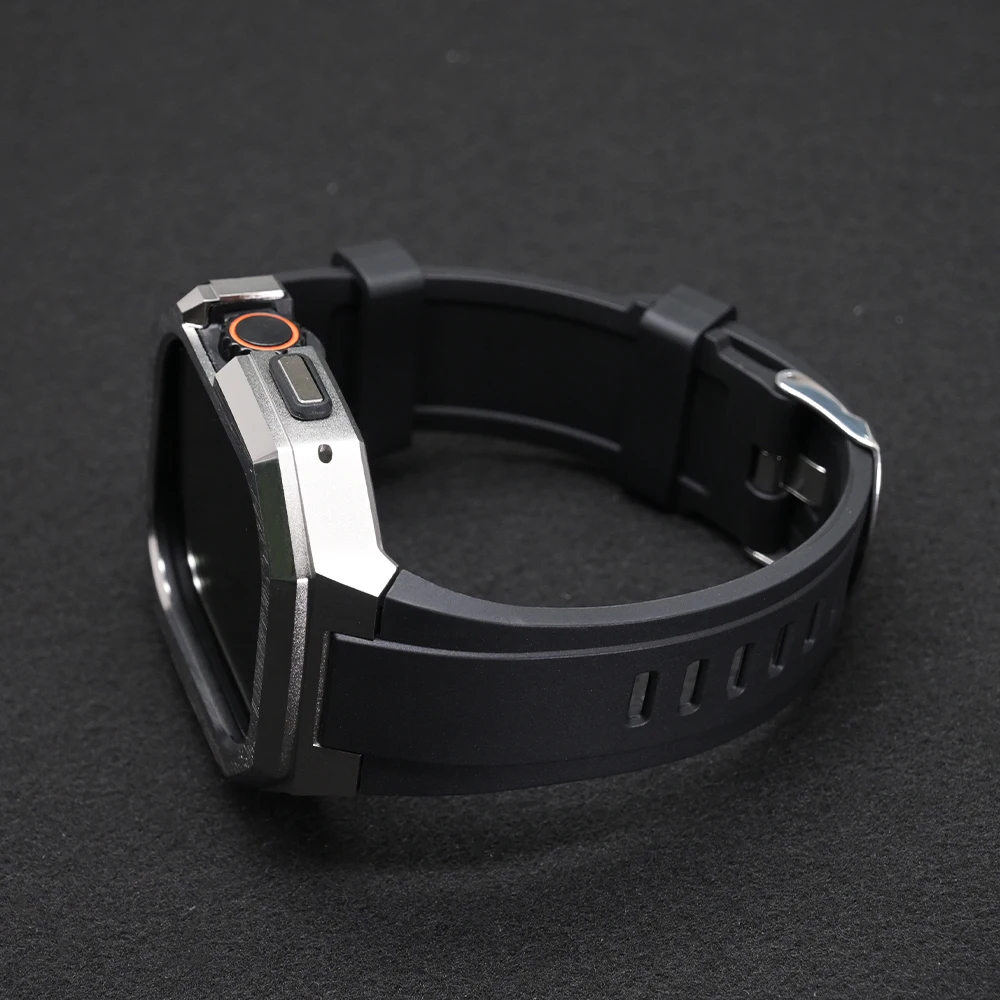 الرجال تعديل عدة حالة الفرقة ل أبل ساعة Ultra2 49 مللي متر حافظة من البولي يوريثان سيليكون الفرقة ل Iwatch 49 مللي متر سوار استبدال كوريا