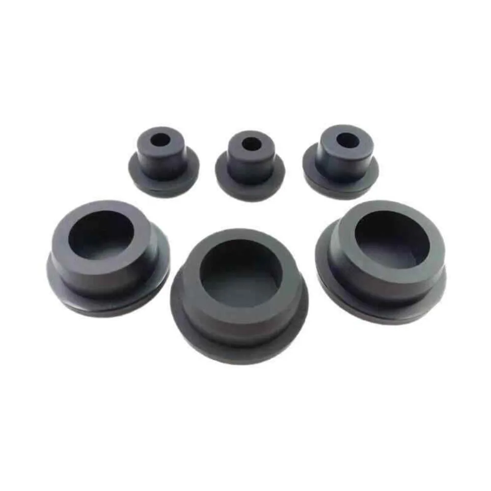 T-Type Silicone Rubber Blanking Plug Black Round Hole Sealing Cap Bore 43.5-201.5mm Pipe Tube Insert End Stopper Dustproof